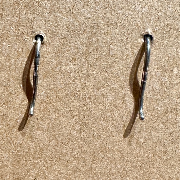 Handmade Agate Stone & Bead Drop Earrings Sterling Silver Hooks - Picture 4 of 4